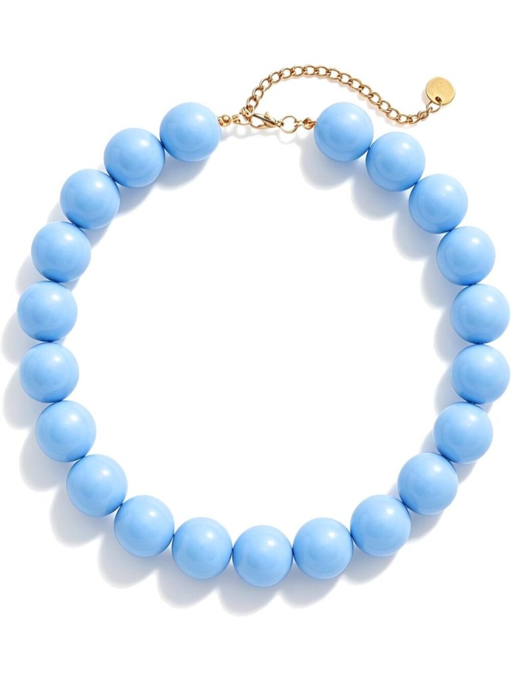 Women's Sky Blue Acrylic Chunky Square Bead Choker Necklace Statement Jewelry